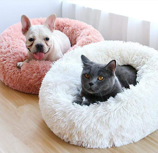 Round Plush Warm Pet Nest